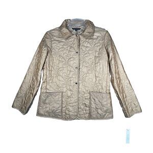 Supply &‎ Demand Jacket Womens Medium Ivory Quilted Casual Bohemian Grannycore